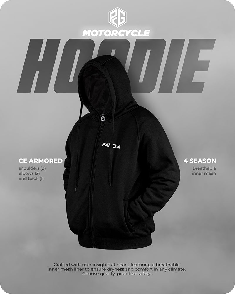 Motorcycle Hoodie for Men & Women Breathable All Weather Dual Sports Motorbike Casual Riding CE Impact Armored Sweatshirt Motorcycle Jackets