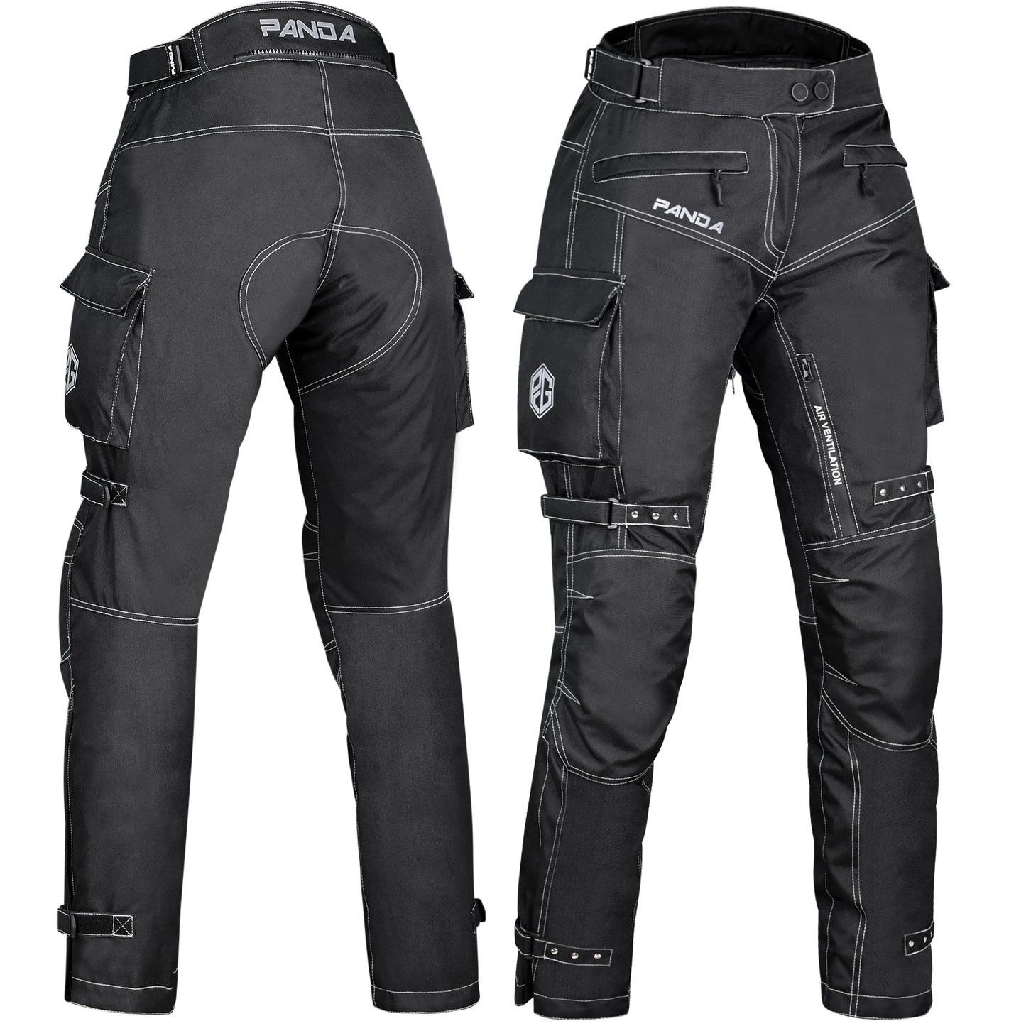 Womens Motorcycle Pants Dual Sports Enduro Riding Pants Water Resistant 600D Cordura Fabric Hi Vis Armored Motorcycle Pants