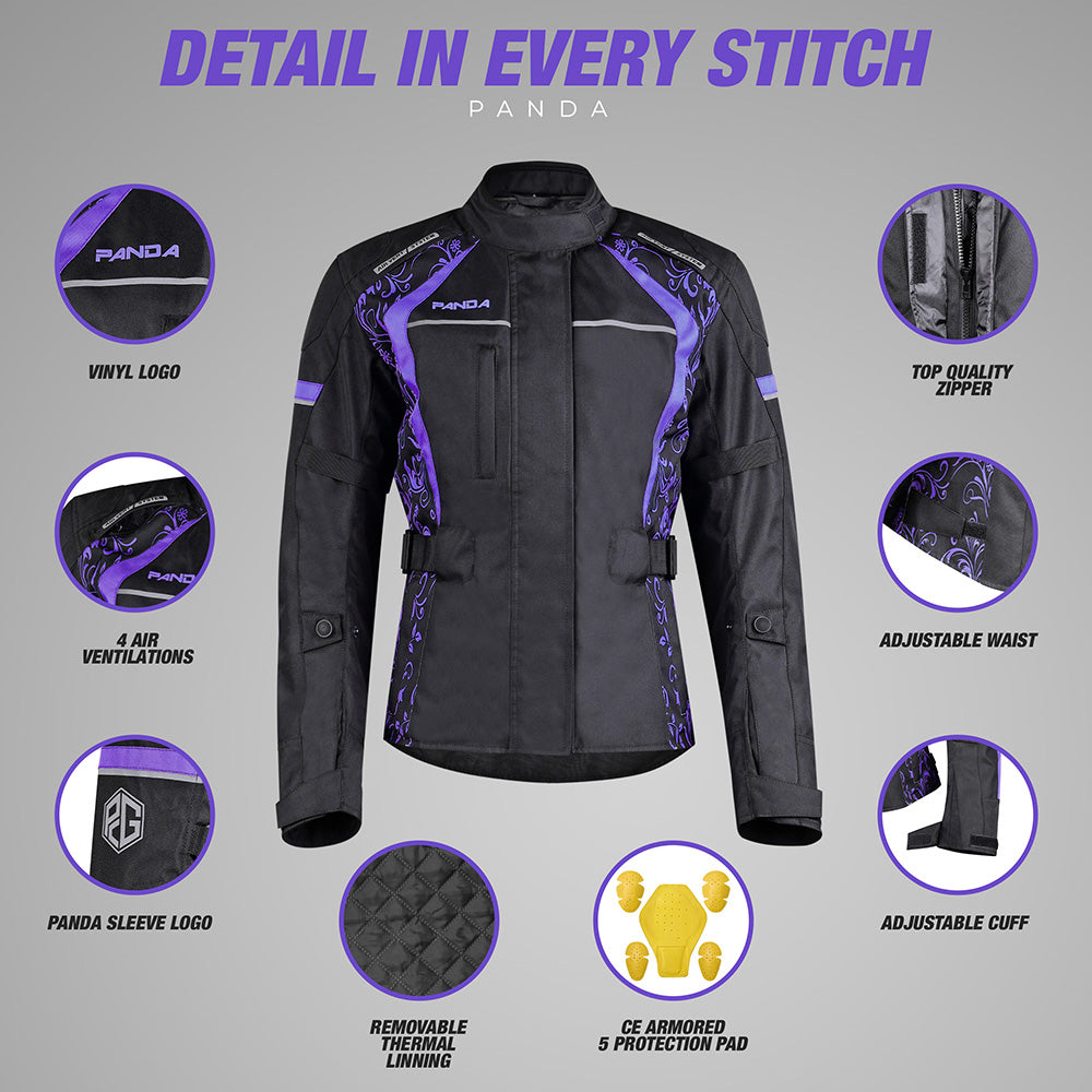 All Season Women's Motorcycle Jacket CE Armor for Enduro and Dual sport Touring Biker Jacket for Women