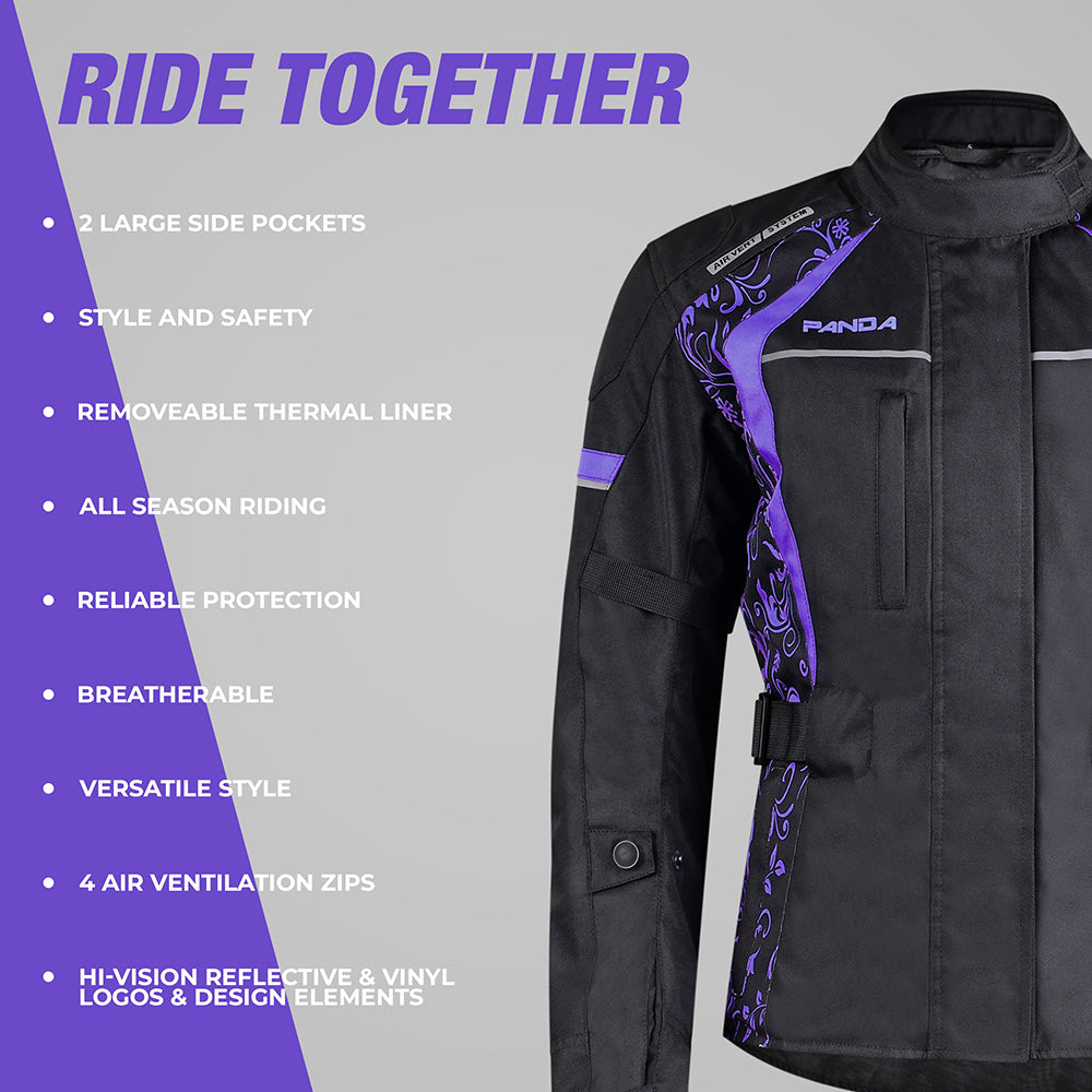 All Season Women's Motorcycle Jacket CE Armor for Enduro and Dual sport Touring Biker Jacket for Women