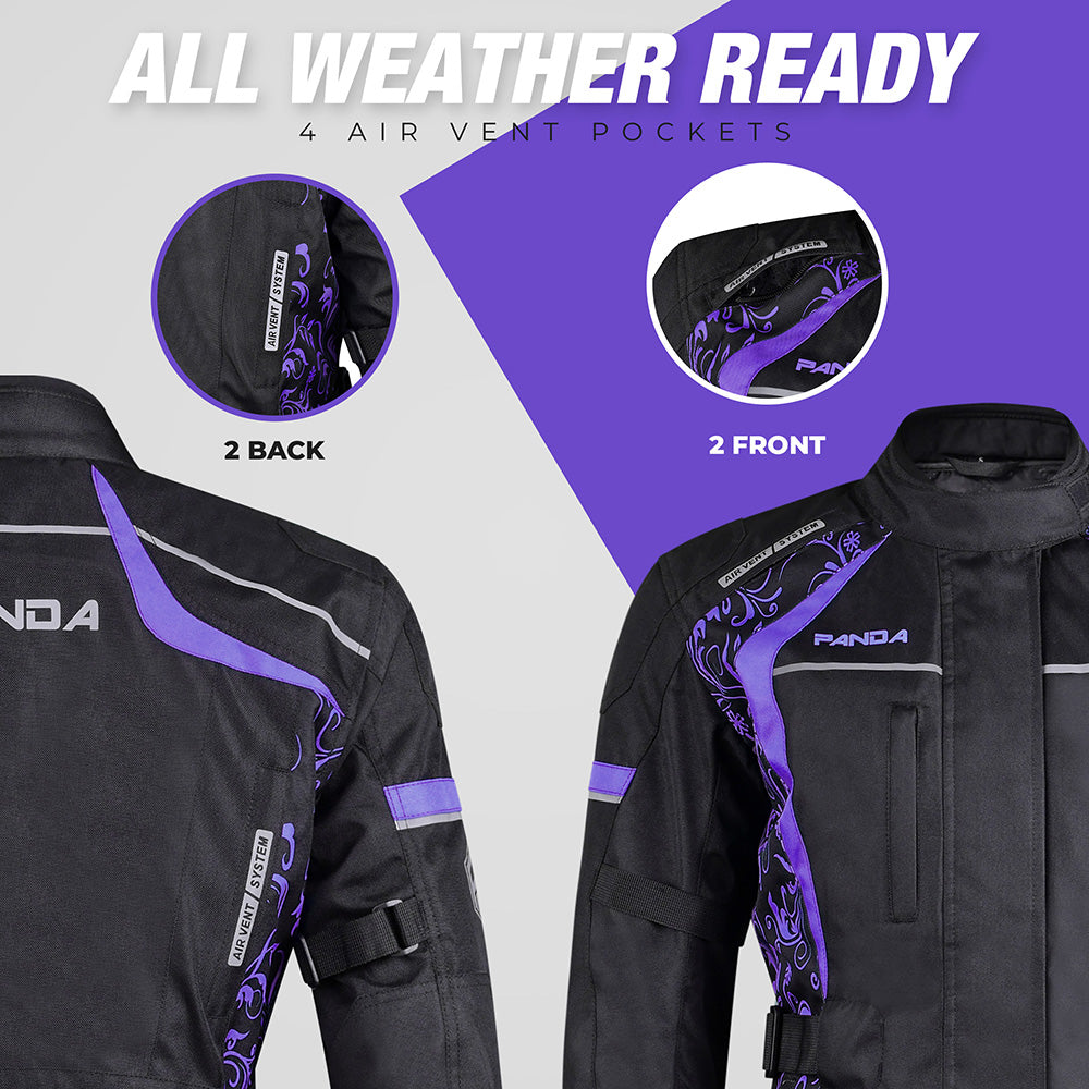 All Season Women's Motorcycle Jacket CE Armor for Enduro and Dual sport Touring Biker Jacket for Women