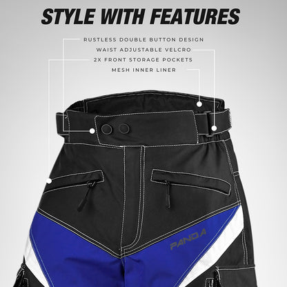 Motorcycle Protective Pants for Men & Women All Weather CE Armored Enduro Dual Sports ATV Motocross Cargo Touring Overpants