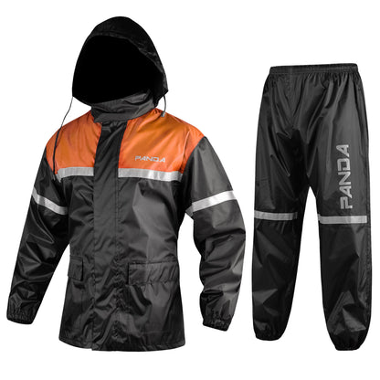 Motorcycle Rain Suit for Men & Women Waterproof Outdoor 2Piece Lightweight Breathable All Weather Reflective Rain Wear Jacket