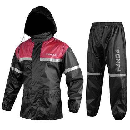 Motorcycle Rain Suit for Men & Women Waterproof Outdoor 2Piece Lightweight Breathable All Weather Reflective Rain Wear Jacket