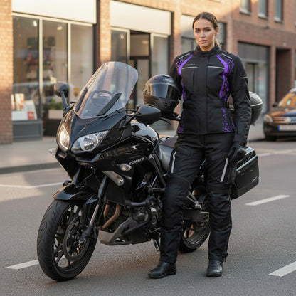 All Season Women's Motorcycle Jacket CE Armor for Enduro and Dual sport Touring Biker Jacket for Women