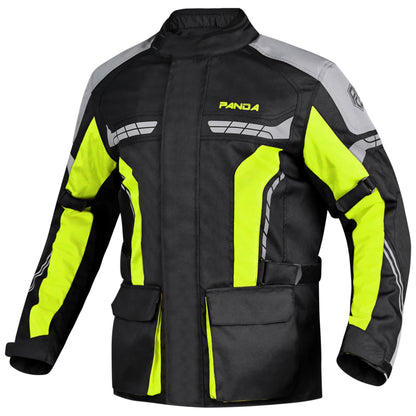 Panda Cycle Gear Motorcycle Jacket for Men Enduro Dual Sport High Visibility Waterproof CE Armor All Season Biker Jackets