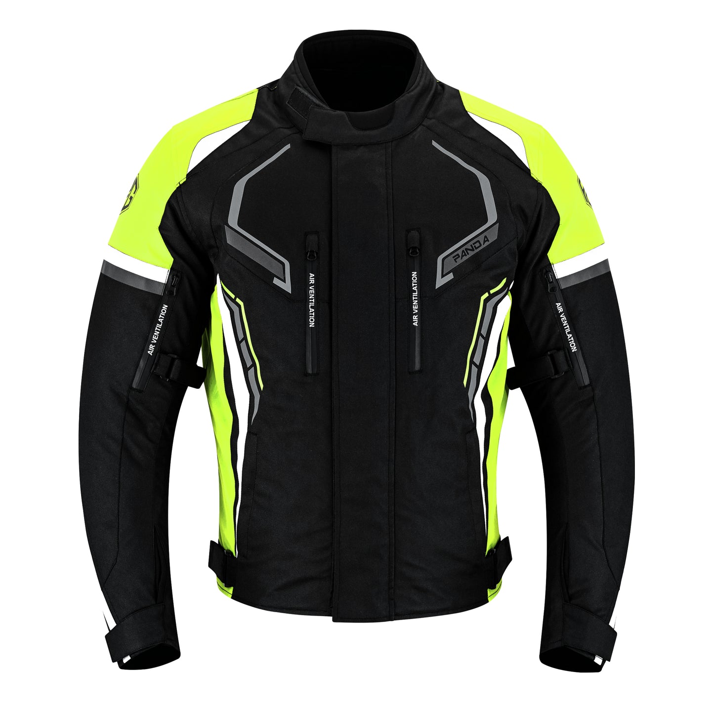 Mens Motorcycle Jacket Hi-Vis Waterproof CE Armored All Season Riding Enduro Dual Sport Cordura Biker Jacket