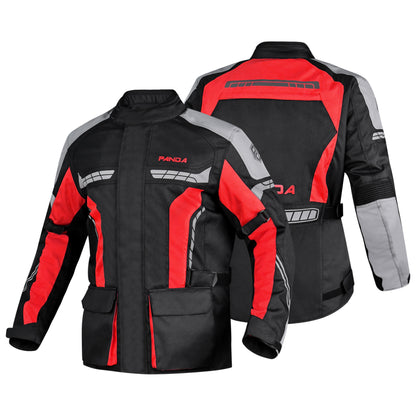 Panda Cycle Gear Motorcycle Jacket for Men Enduro Dual Sport High Visibility Waterproof CE Armor All Season Biker Jackets